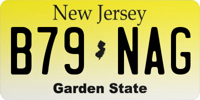 NJ license plate B79NAG