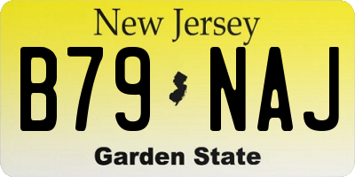 NJ license plate B79NAJ