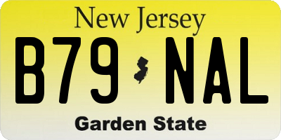 NJ license plate B79NAL