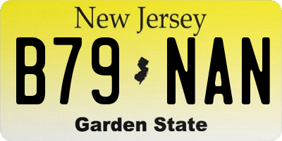 NJ license plate B79NAN