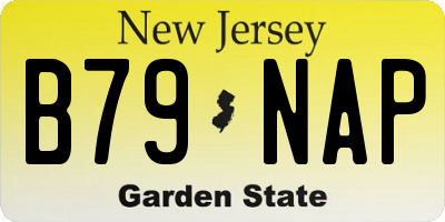 NJ license plate B79NAP