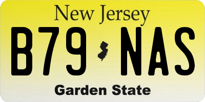 NJ license plate B79NAS