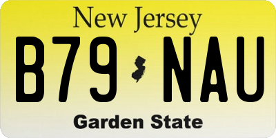 NJ license plate B79NAU