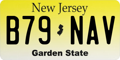 NJ license plate B79NAV