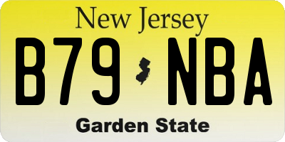 NJ license plate B79NBA