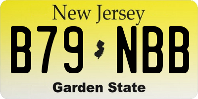 NJ license plate B79NBB