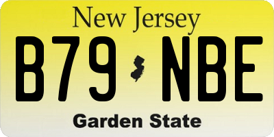 NJ license plate B79NBE
