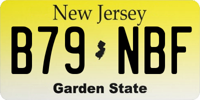NJ license plate B79NBF