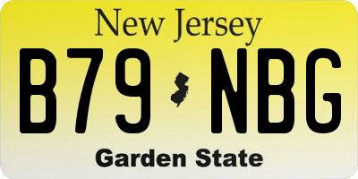 NJ license plate B79NBG
