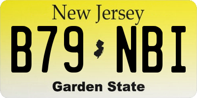 NJ license plate B79NBI