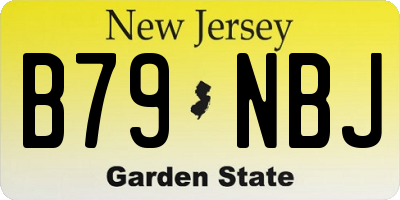 NJ license plate B79NBJ