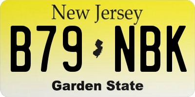 NJ license plate B79NBK