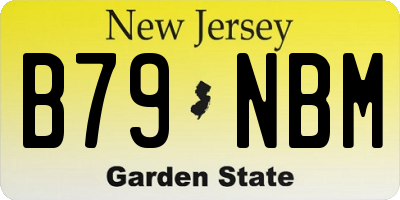 NJ license plate B79NBM