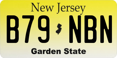NJ license plate B79NBN