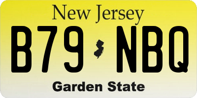 NJ license plate B79NBQ