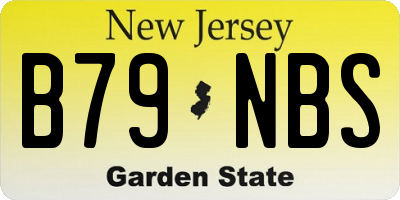 NJ license plate B79NBS