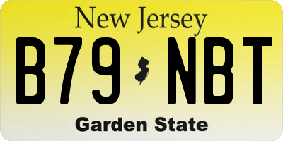 NJ license plate B79NBT
