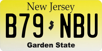 NJ license plate B79NBU