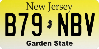 NJ license plate B79NBV