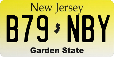 NJ license plate B79NBY