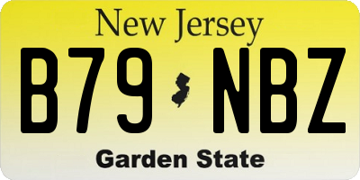 NJ license plate B79NBZ
