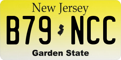 NJ license plate B79NCC