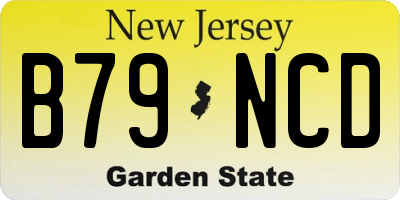 NJ license plate B79NCD