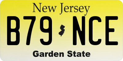 NJ license plate B79NCE