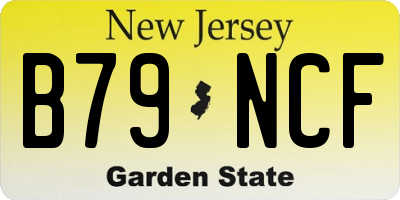 NJ license plate B79NCF
