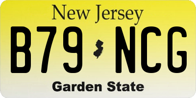 NJ license plate B79NCG