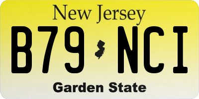 NJ license plate B79NCI