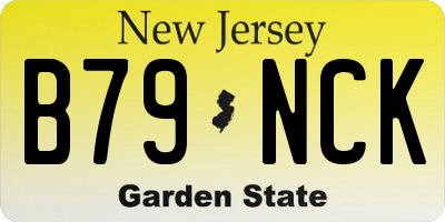 NJ license plate B79NCK