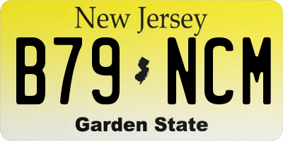 NJ license plate B79NCM