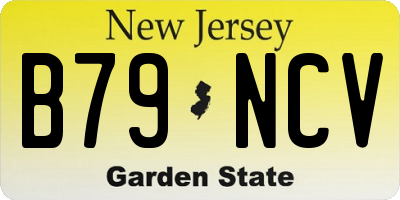 NJ license plate B79NCV