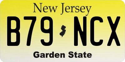 NJ license plate B79NCX