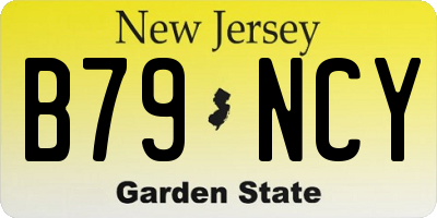 NJ license plate B79NCY