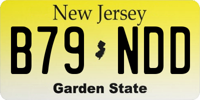 NJ license plate B79NDD