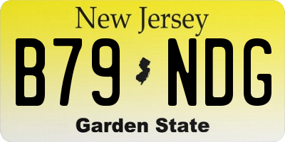 NJ license plate B79NDG