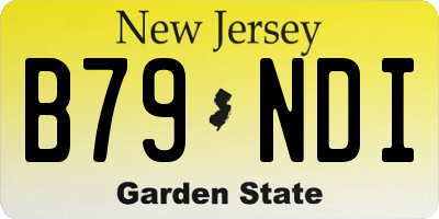 NJ license plate B79NDI