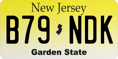 NJ license plate B79NDK