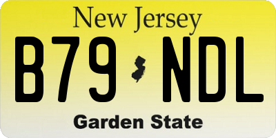 NJ license plate B79NDL