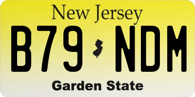 NJ license plate B79NDM