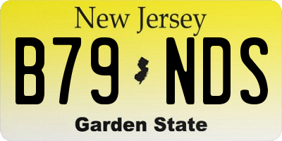NJ license plate B79NDS