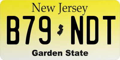 NJ license plate B79NDT
