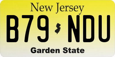 NJ license plate B79NDU