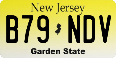 NJ license plate B79NDV