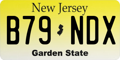 NJ license plate B79NDX