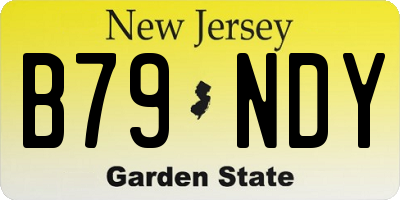 NJ license plate B79NDY