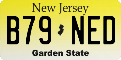 NJ license plate B79NED