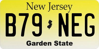 NJ license plate B79NEG